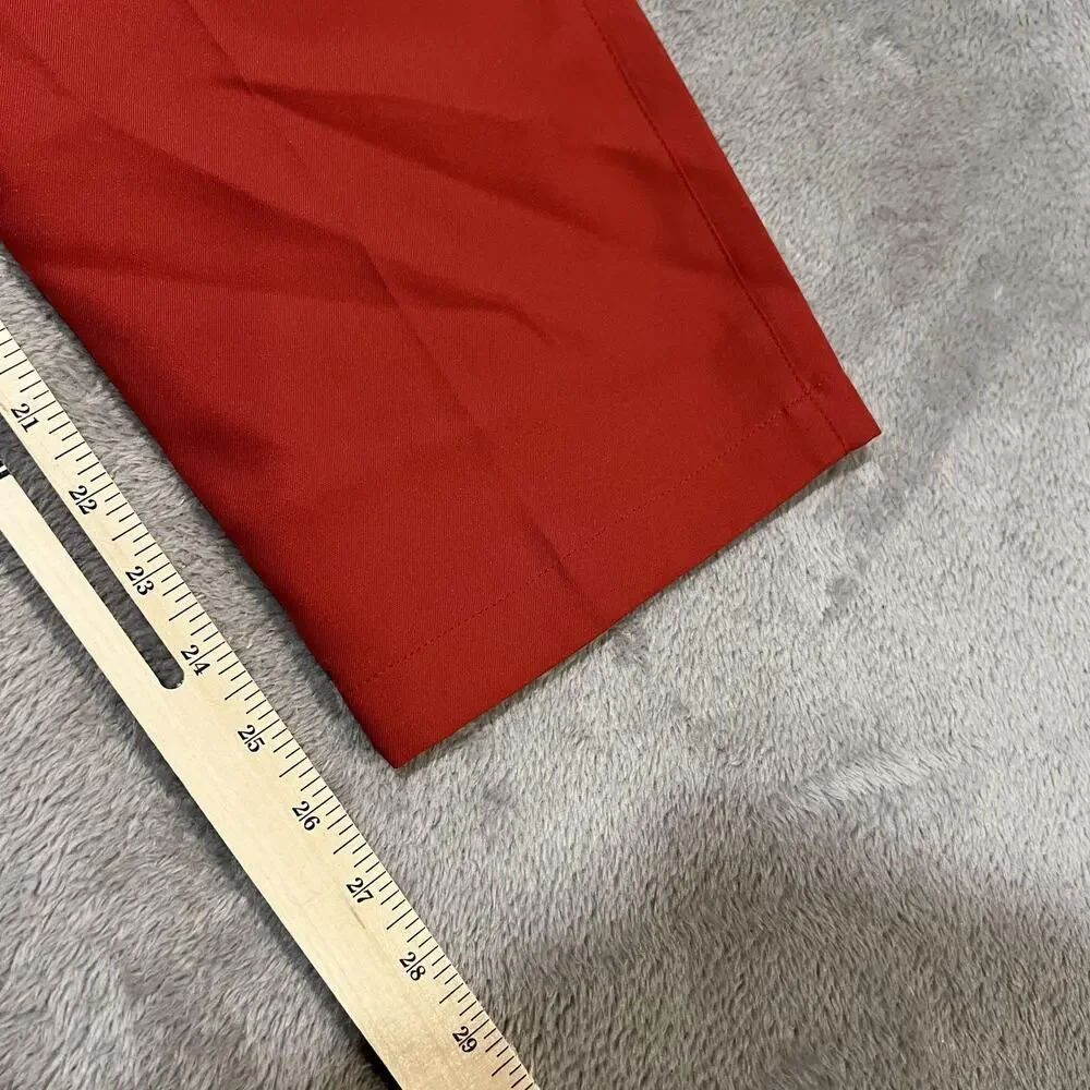 Peter Millar Pants Mens 34 Red Crown Sport Golf Performance Polyester Stretch